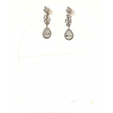 Ασημένια σκουλαρίκια κρεμαστά με ζιργκον (SE102)